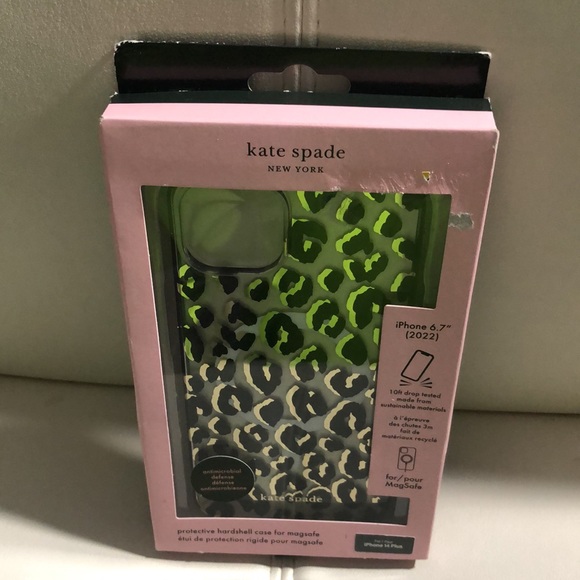 Kate Spade Hardshell Magsafe Case iPhone 14 PRO MAX (6.7") Leopard.(New) - Picture 2 of 7